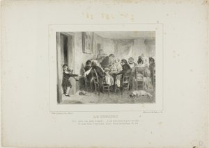 Desserten: Min ældste er fuld af gejst! ... han er meget avanceret af sin alder ... jeg har tænkt mig at gøre ham til advokat. af Denis Auguste Marie Raffet