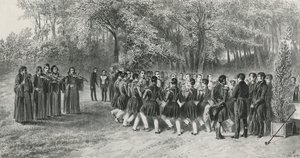 Wallachian Round, fremført af Tsiganes og danset af Andet Regiments musikere hjemme hos Prins Ghika, Ghospodar, Wallachia, 1839