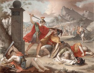 Denis-Sébastien Leroy - Slaget mellem Horatii og Curatii - 1798 CROP af Denis Sebastien Leroy