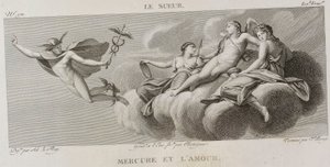 Denis-Sébastien Leroy, Antoine-Claude-François Villerey og Chataigner - Merkur og kærlighed, efter Eustache Le Sueur - 1802-1815 af Denis Sebastien Leroy