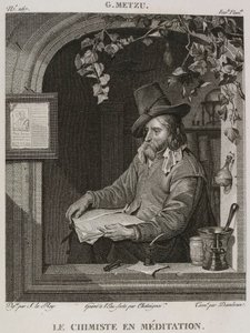 Denis-Sébastien Leroy, Chataigner og Dambrun - Kemikeren i meditation, efter Gabriel Metsu - 1802-1815 af Denis Sebastien Leroy