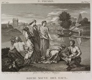 Denis-Sébastien Leroy, Chataigner og Niquet - Moses reddet fra vandet, efter Nicolas Poussin - 1802-1815 af Denis Sebastien Leroy