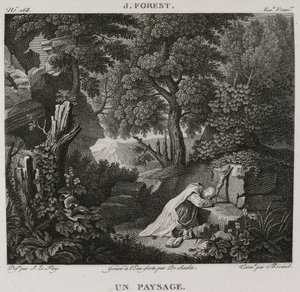 Denis-Sébastien Leroy, De Saulx et Bovinet - Et landskab, efter Jean-Baptiste Forest - 1802-1815 af Denis Sebastien Leroy