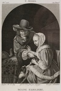 Denis-Sébastien Leroy, Lerouge og Dambrun - Familiescene, efter Frans van Mieris den ældre - 1802-1815 af Denis Sebastien Leroy