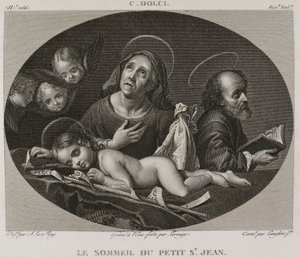 Denis-Sébastien Leroy, Lerouge et Langlois jeune - The Sleep of Little Saint John, efter Carlo Dolci - 1802-1815 af Denis Sebastien Leroy