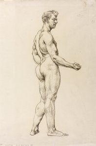 A Study of a Male Figure, ca. 1906-07 (sort kridt på papir)