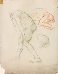 Studier af en hugsiddende figur
