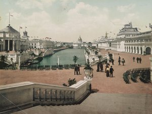 Grand Court, Trans-Mississippi Exposition, 1898 af Detroit Photographic Co.
