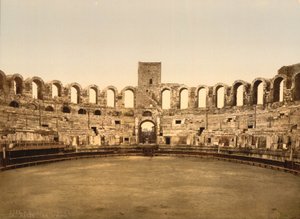 Arena, Arles, Frankrig, fotokromtryk, omkring 1900 af Detroit Publishing Co.