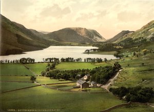 Buttermere og Crummock Water, Lake District, England, ca. 1900 af Detroit Publishing Co.