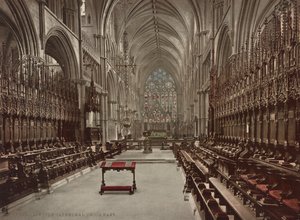 Lincoln Cathedral kor, ca. 1900 af Detroit Publishing Co.