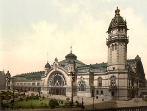 Jernbanestation, Köln, Tyskland, ca. 1900 af Detroit Publishing Co.