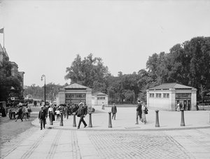 Subway Indgang og Udgang, Boston Common, Boston, Massachusetts, USA, ca. 1900 af Detroit Publishing Co.