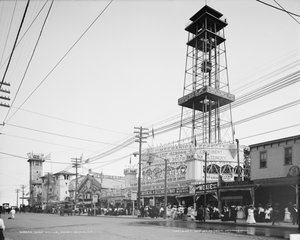 Surf Avenue, Coney Island, ca. 1904 (s/h-billede)