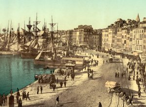 Den gamle havn, Marseille, Frankrig, ca.1890-1900 (fotokrom)