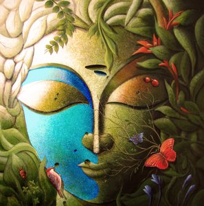 Fredfyldt naturansigt af Dhananjoy Mukherjee
