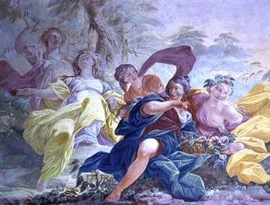 Mytologisk scene (fresko) af Diacinto (attr.) Fabbroni