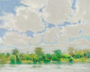 American River View, 2017 (pastel på papir)