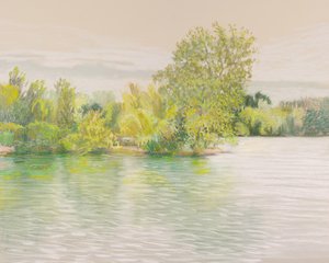 Silver River, 2017 (pastel på papir)