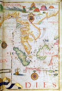 Sydøstasien, detalje fra et verdensatlas, 1565 af Diego Homem