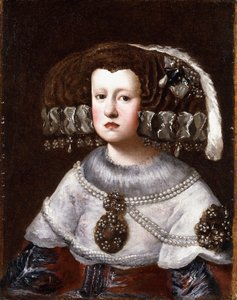 Portræt af dronning Mariana af Østrig, lille halvlængde,