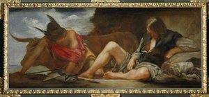 Merkur og Argos ... (maleri på lærred) af Diego Rodriguez de Silva y Velazquez