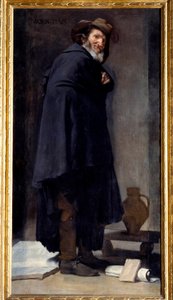 Portræt af Menippe (Menippe de Sinope, græsk digter og filosof fra den kyniske skole, som levede mellem det 4. og 3. århundrede f.Kr.). Maleri af Diego Rodriguez de Silva y Velasquez (1599-1660) af Diego Velázquez