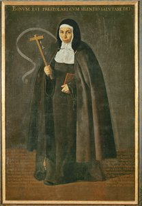 Den ærværdige moder Jeronima de la Fuente, nonne i klosteret Santa Isabel de los reyes ... (maleri på lærred) af Diego Rodriguez de Silva y Velazquez