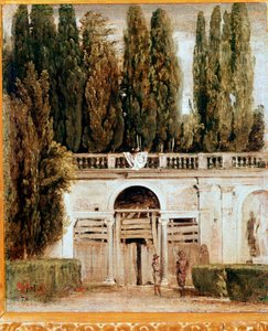 Udsigt over Medicis-villaens have (olie på lærred, ca. 1649) af Diego Velázquez