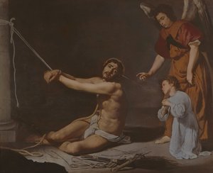 Kristus efter flagelleringen, som den kristne sjæl overvejer, ca. 1628-9