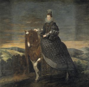 Dronning Margrethe af Østrig til hest af Diego Velázquez