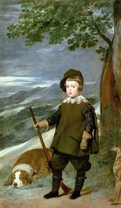 Prins Balthasar Carlos (1629-49) klædt ud som en jæger, 1635-36 af Diego Velázquez