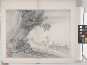 Album Of Landscape Paintings (blæk på papir) af Ding Yunpeng