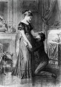 Illustration til Confession of Child of Century, roman af Alfred de Musset (1810-1857), gravering efter tegning af Diogene Ulyssee Napoleon Maillart (1840-1926)