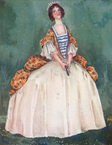 En kvinde fra dronning Annes tid 1702-1714 af Dion Clayton Calthrop