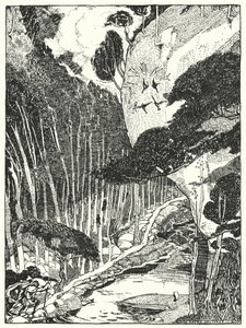 The Dim Forest (gravering) af Dion Clayton Calthrop