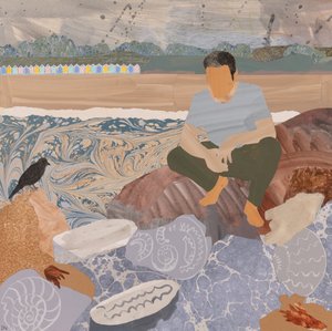 Strandhytter  fossiler (collage) af Dione Verulam