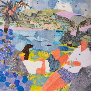 Ved siden af havet, 2017 (collage) af Dione Verulam