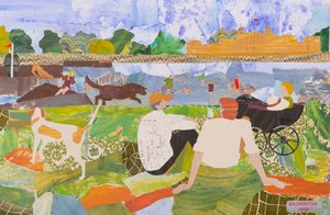 Hot Badminton, 2020 (collage) af Dione Verulam