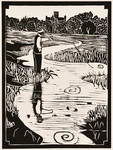 Årets måneder: Maj, 2012 (linoleumssnit) af Dione Verulam