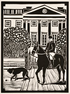 Årets måneder: November, 2012 (linoleumssnit) af Dione Verulam