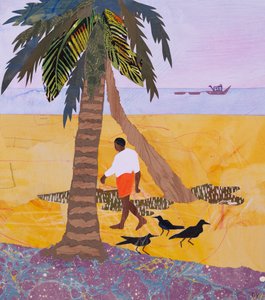 Morgenvandring, Neeleshwar (collage) af Dione Verulam