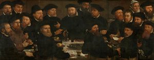 Banket for atten Amsterdam-gardister fra Squad L, kendt som "The Perch Eaters", 1566 af Dirck Barendsz