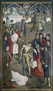 Kejser Ottos retfærdighed: henrettelse af den uskyldige mand, 1473-75 (se også 3672) af Dirck Bouts