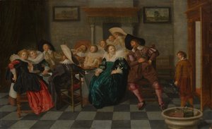 En banket, 1628. af Dirck Hals