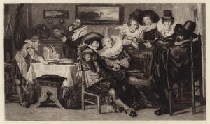 Måltidet (gravering) af Dirck Hals