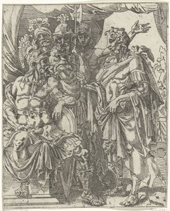 Achior fortæller Holofernes om israelitterne Judit og Holofernes (serietitel)