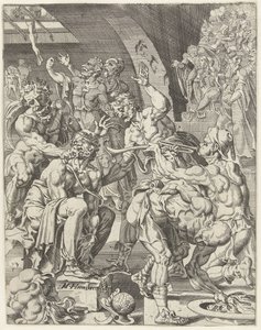 Hån mod Kristus Menneskehedens fald og forløsning gennem Kristi liv og lidenskab (serietitel) af Dirck Volckertsz. Coornhert (attributed to)