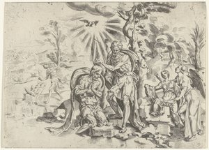 Kristi dåb af Dirck Volckertsz. Coornhert (attributed to)