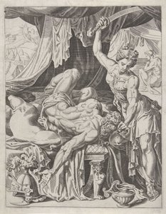 Judith skærer Holofernes hoved af Kvindelister (serietitel) af Dirck Volckertsz. Coornhert